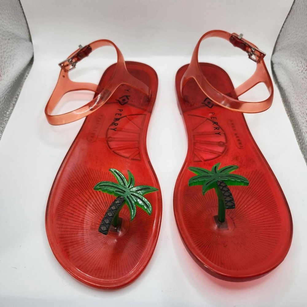 Katy Perry Red Jelly Sandals Size 7
